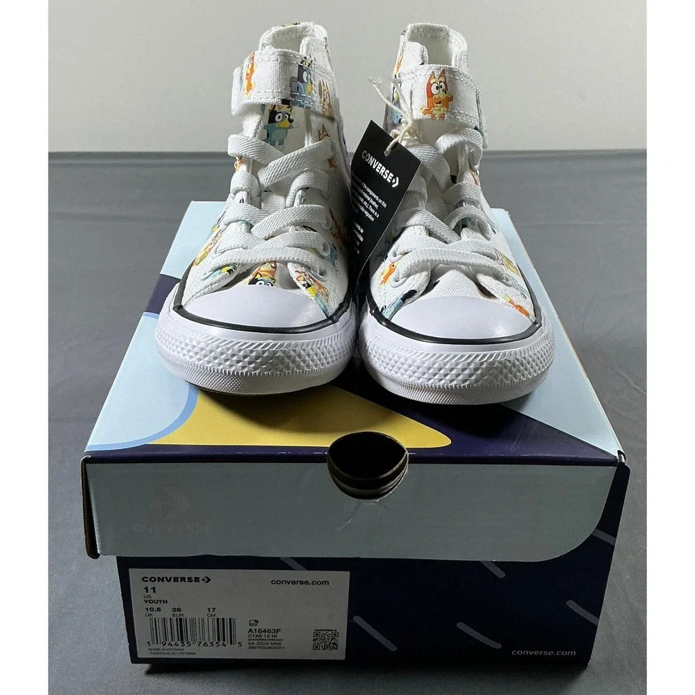 Converse Bluey Chuck Taylor All Star High Top Youth 11 White A16463F Sneaker